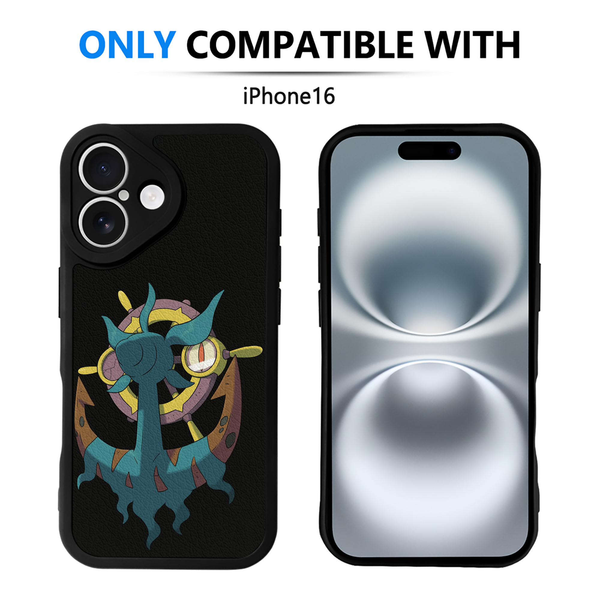 （画像用） ポケットモンスター Pokémon 【iPhone 16シリーズ対応】シリコンスマホケース（レザー調） 材質：シリコン